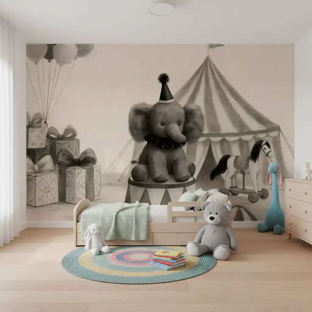 Fototapet mural „Parada elefanților de circ”