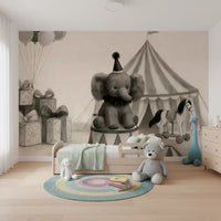 Fototapet mural „Parada elefanților de circ”