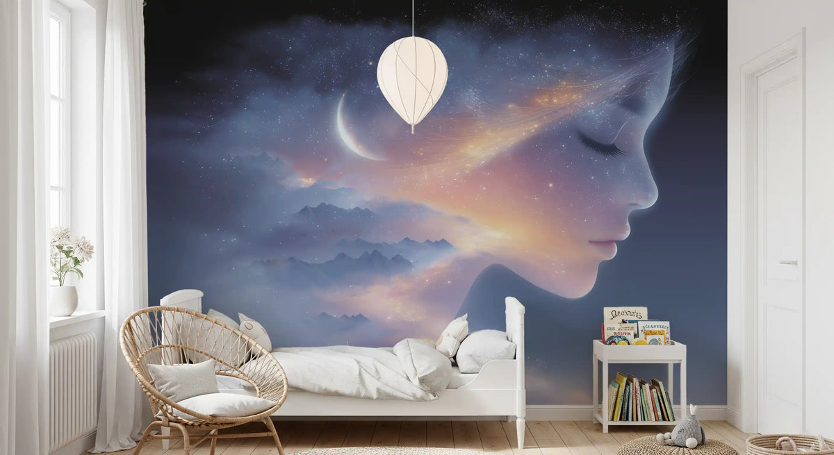 Celestial Dreamer-portræt-vægmaleri