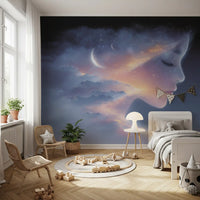 Celestial Dreamer-portræt-vægmaleri