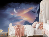 Celestial Dreamer-portræt-vægmaleri