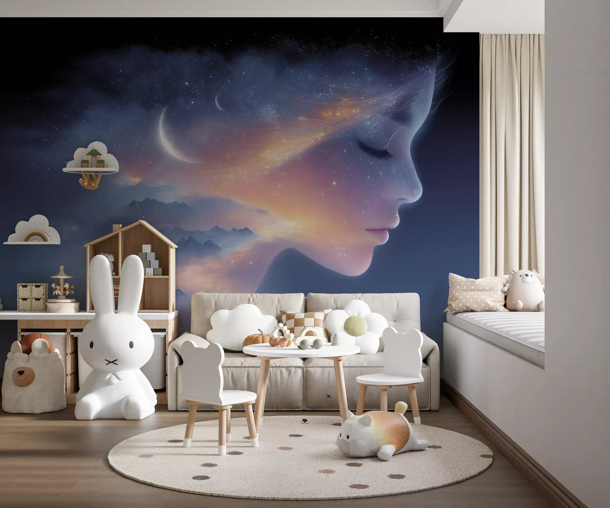 Celestial Dreamer-portræt-vægmaleri
