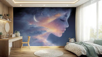 Celestial Dreamer-portræt-vægmaleri
