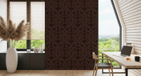 Deep Earthy Floral Motif Wallpaper⁠