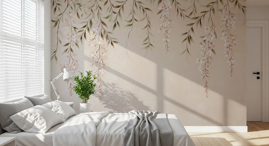 Minimalist Botanical Weeping Boughs Wall Mural