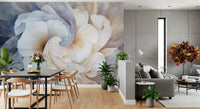 Blomstret Yin Yang-ro og -harmoni-veggmaleri