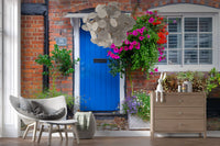 Murale da parete rustico floreale per ingresso in stile cottage