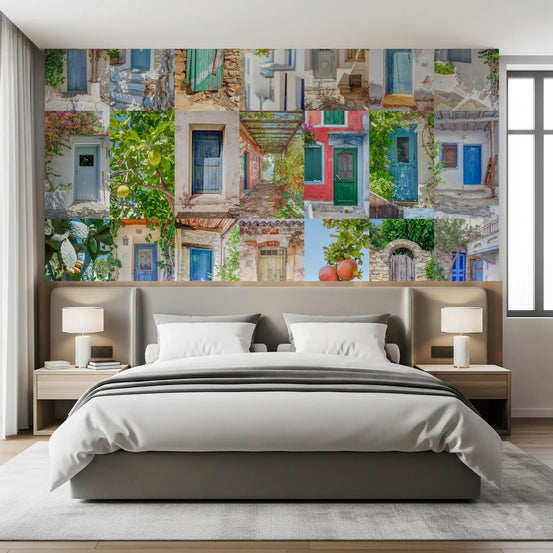 Mural de pared de montaje arquitectónico costero europeo