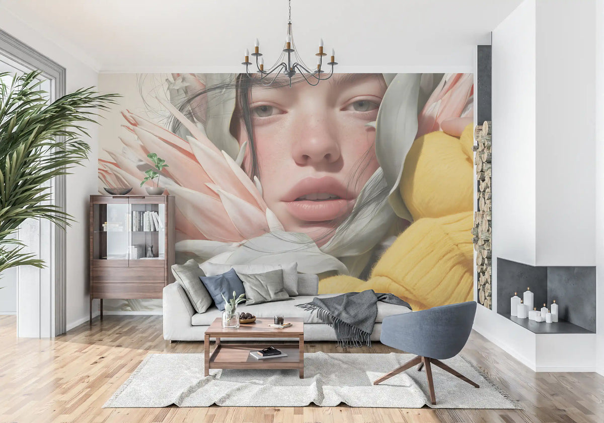 Ätherische botanische Porträtstudie als Wandbild