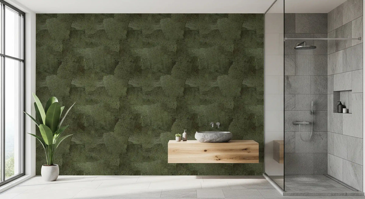 Torn Leather - Moss Wallpaper⁠