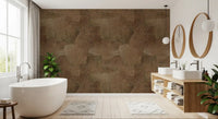 Torn Leather - Madder-behang
