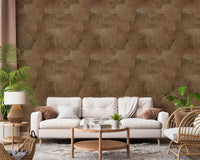 Torn Leather - Madder-behang
