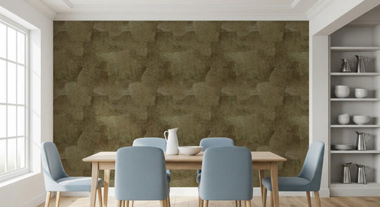 Papel pintado Torn Leather - Olive Gold⁠