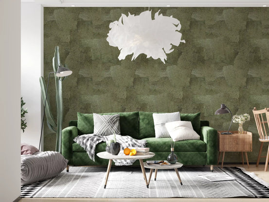 Papel pintado Torn Leather - Lichen