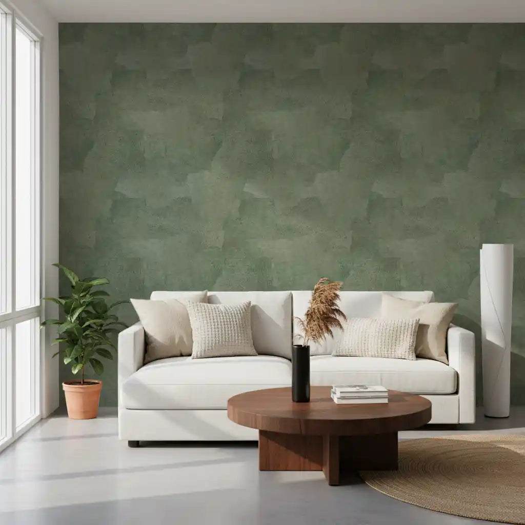 Torn Leather - Celadon-Tapete