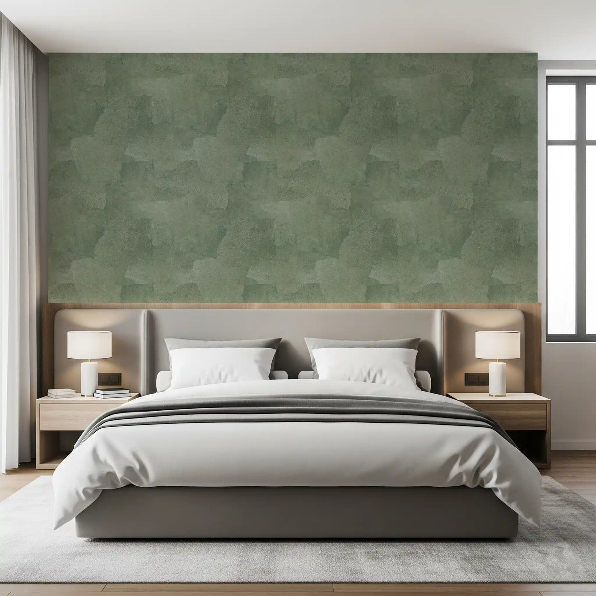 Torn Leather - Celadon-Tapete