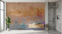 Wandgemälde „Sunset Horizon Brushstrokes“