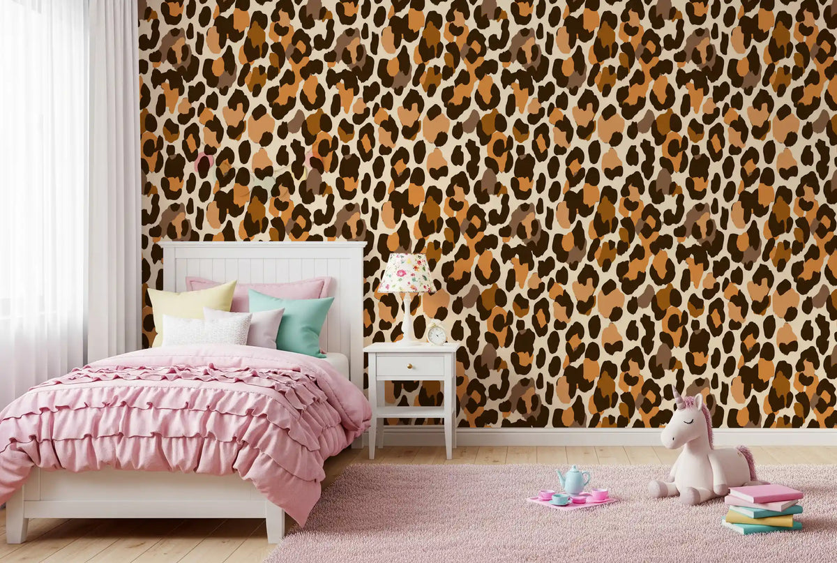 Papel de parede clássico com padrão de manchas de animais