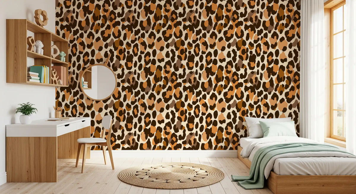 Papel de parede clássico com padrão de manchas de animais