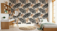 Abstract Zebra Stripe Brushwork Wallpaper⁠