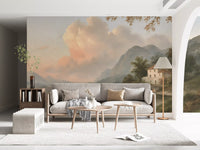 Italian Lake Villa Landscape Wall Mural