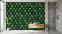 Tapete mit minimalistischem Blattgitter-Design