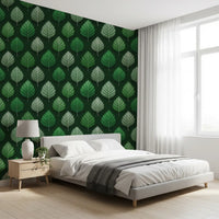 Tapete mit minimalistischem Blattgitter-Design