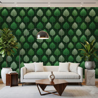 Tapete mit minimalistischem Blattgitter-Design