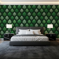 Tapete mit minimalistischem Blattgitter-Design