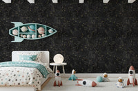 Eternal Star Atlas - Antracietkleurig behang⁠