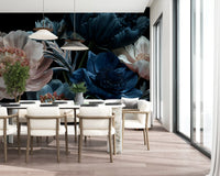 Papier peint panoramique Bouquet de pivoines de minuit