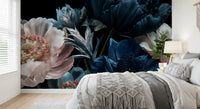 Papier peint panoramique Bouquet de pivoines de minuit