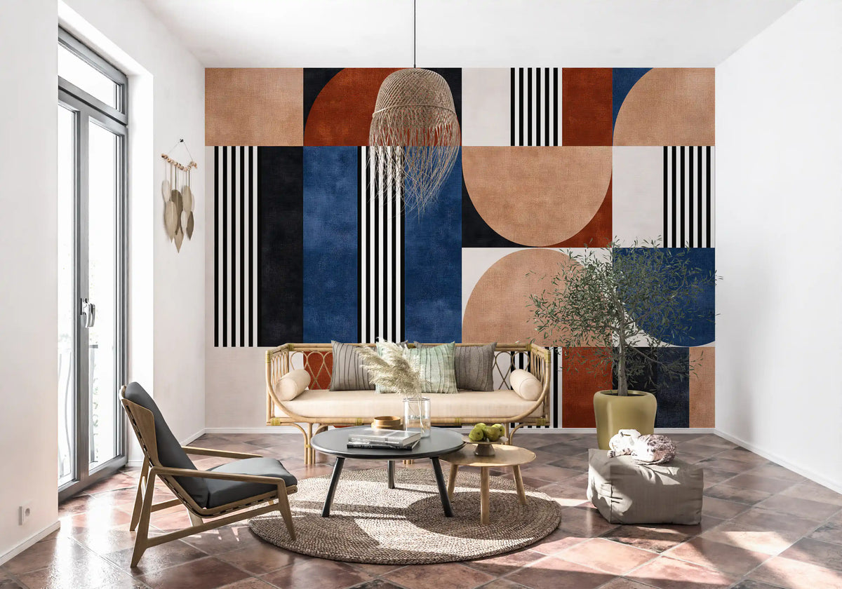 Papier peint panoramique Mosaïque géométrique moderne