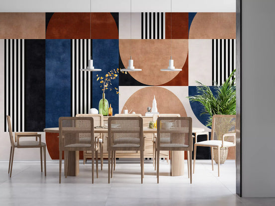Modernes geometrisches Mosaik-Wandbild