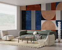 Papier peint panoramique Mosaïque géométrique moderne