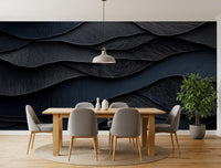 Wandbild „Dunkle Mitternacht“ mit Lederschichten
