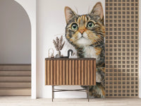Wandbild „Neugierige Katze – Illustration“
