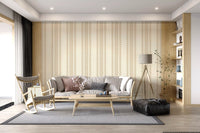 Ternede striber med ticking - beige tapet