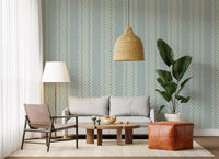 Ticking Checker Stripes - Watery Canvas Wallpaper⁠
