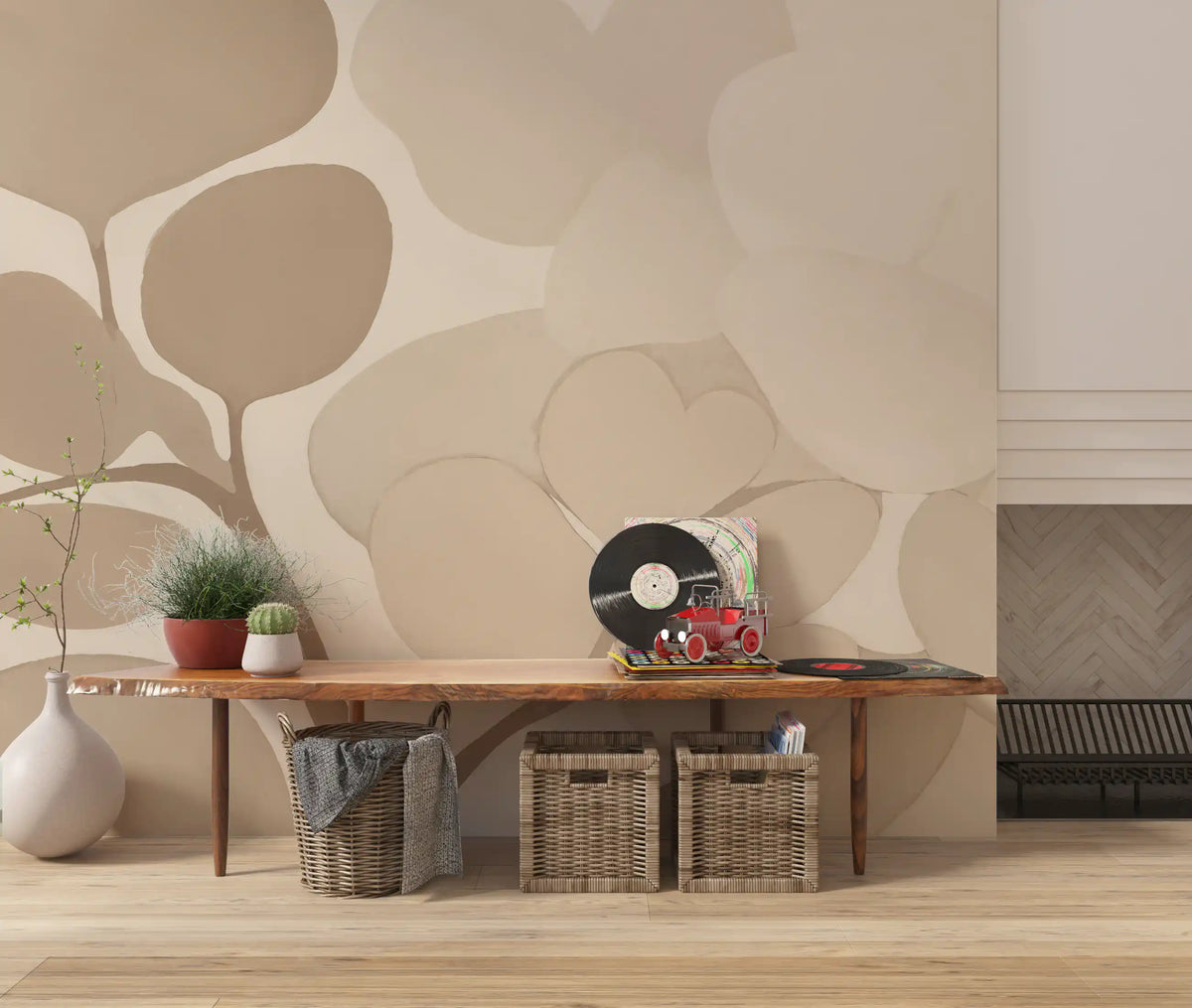 Mural de perete Emils Bouquet - Sepia