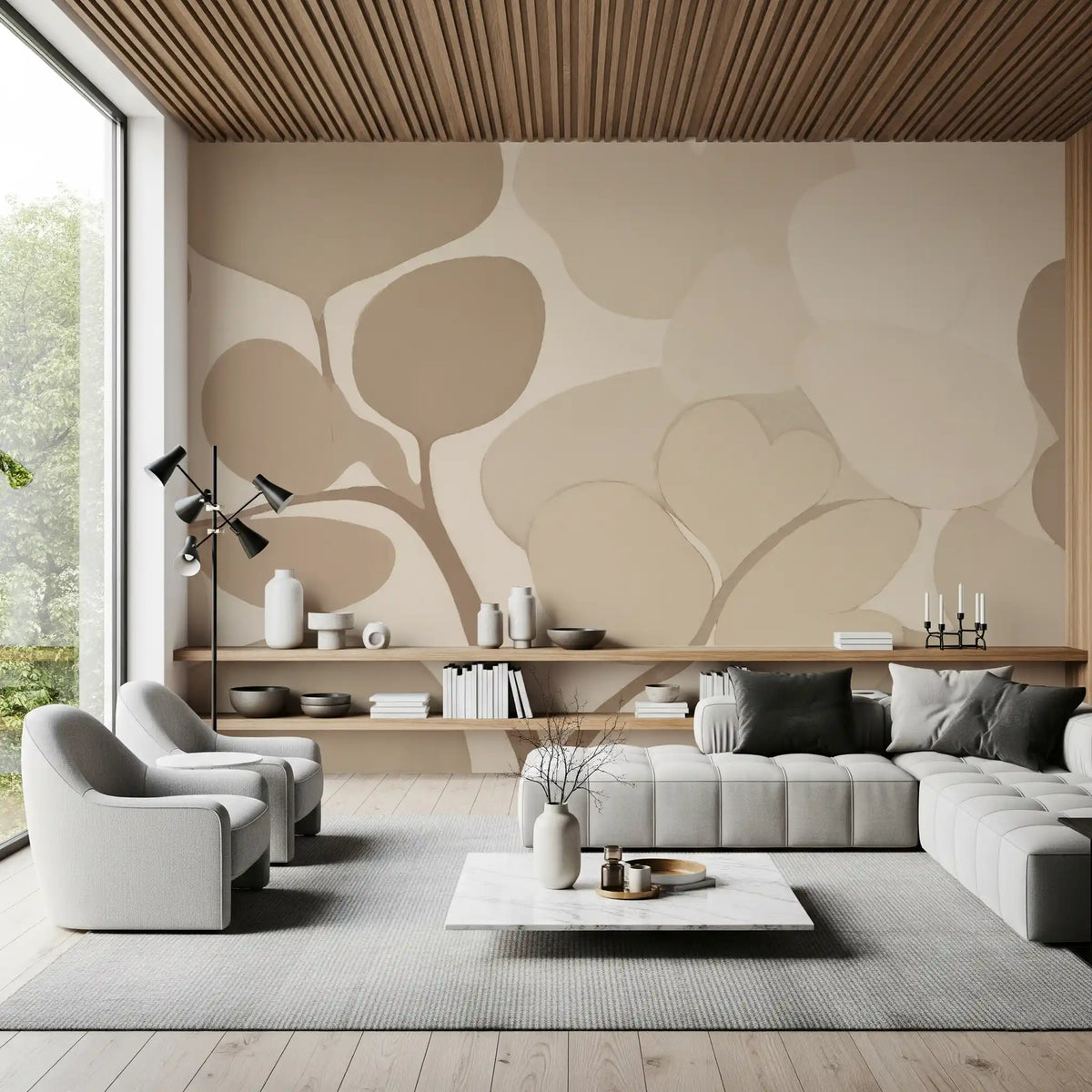 Mural de perete Emils Bouquet - Sepia