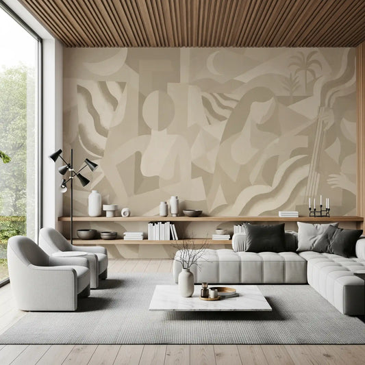 Lunar Drift - Smoke Wall Mural