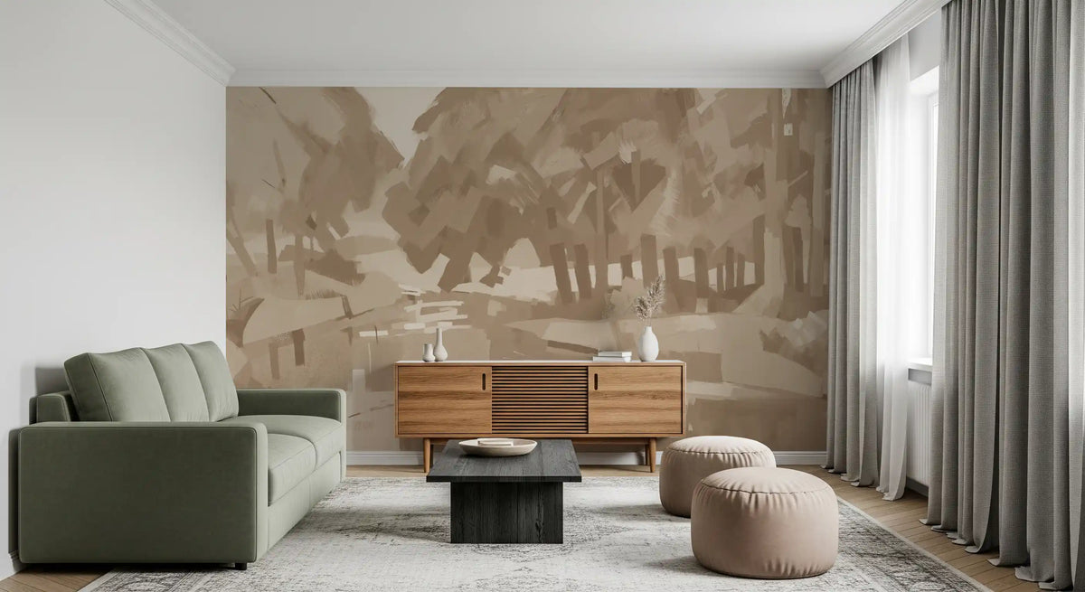 Velvet Forest - Sepia Wall Mural