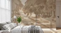 Velvet Forest - Sepia Wall Mural