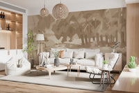 Velvet Forest - Sepia Wall Mural