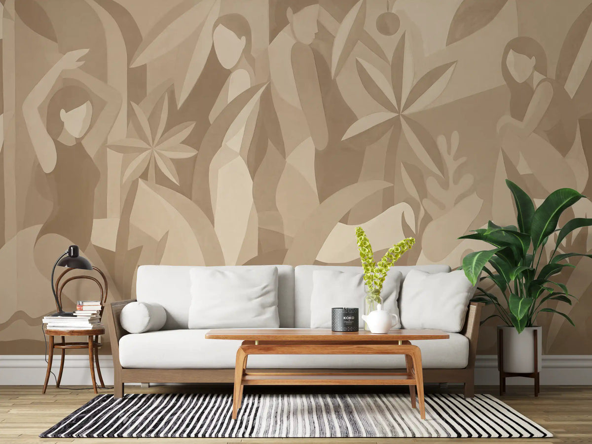 Amber Muse - Sepia Wall Mural