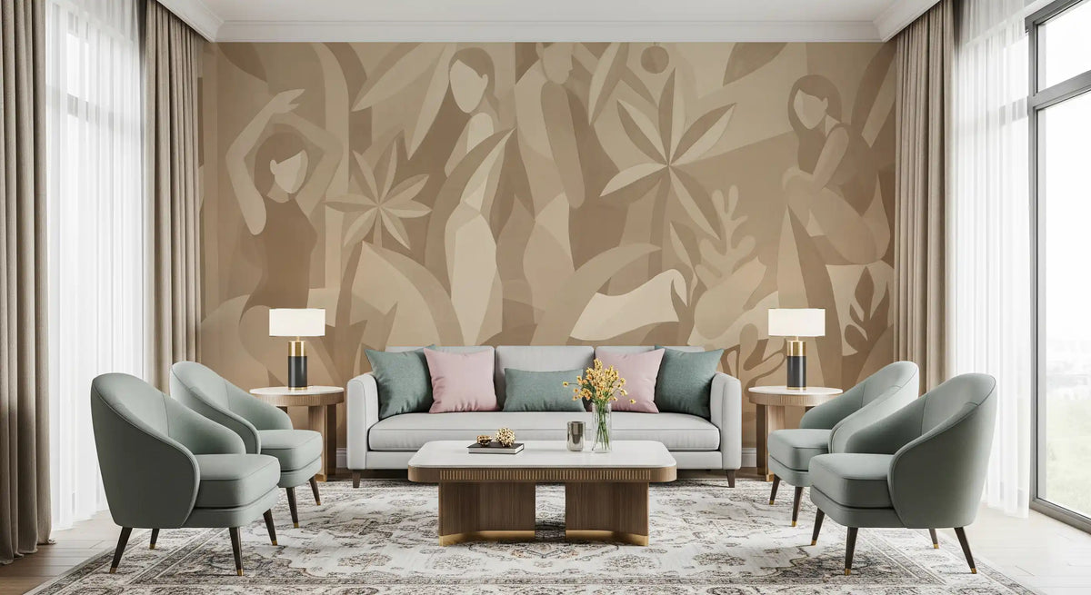 Amber Muse - Sepia Wall Mural