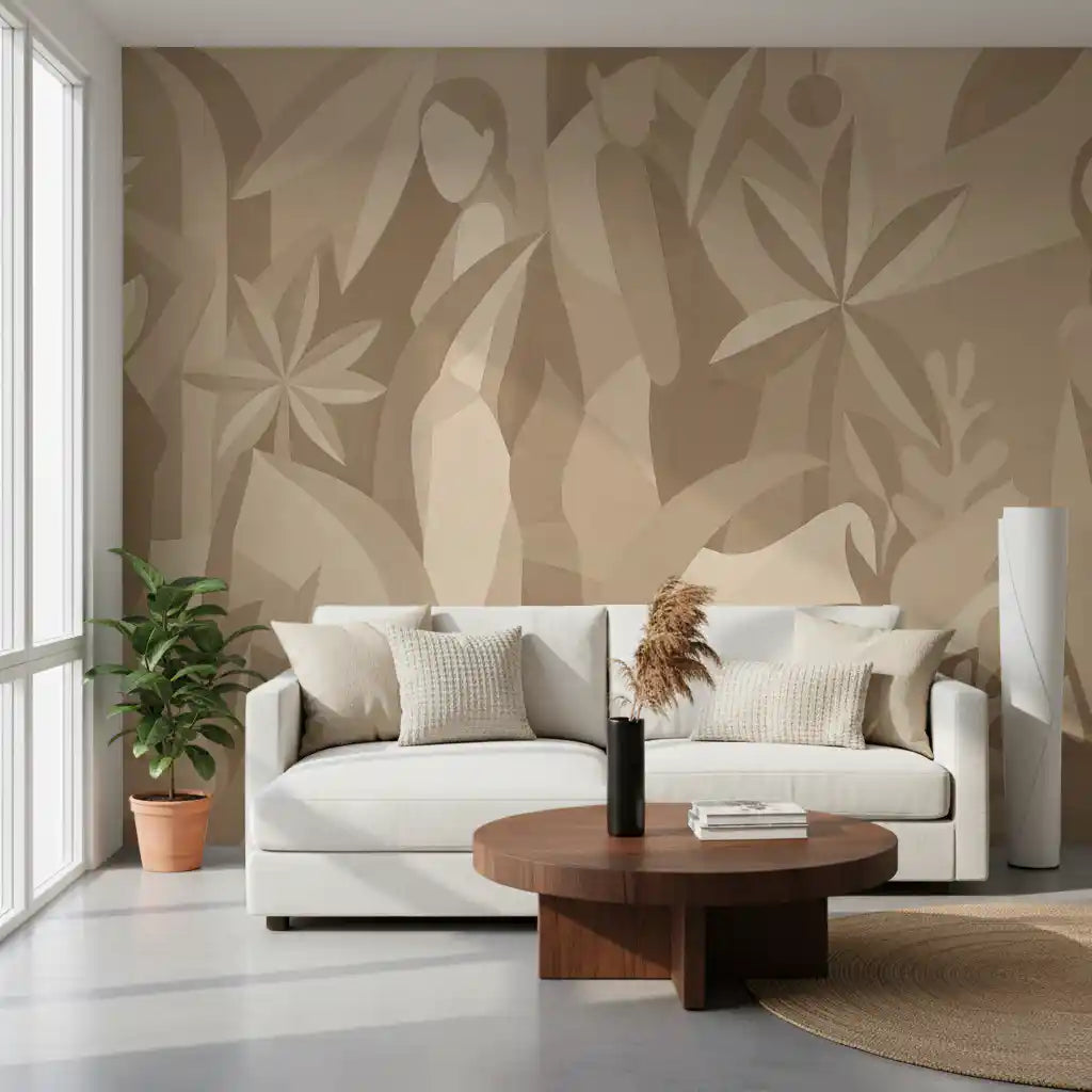 Amber Muse - Sepia Wall Mural