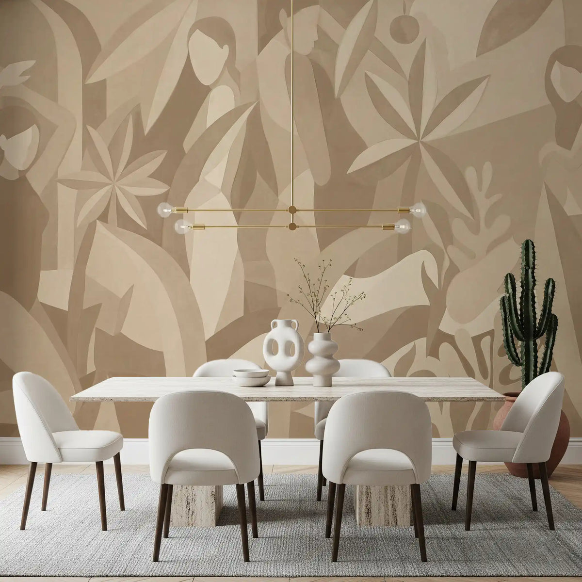 Amber Muse - Sepia Wall Mural