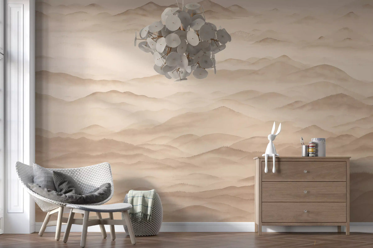 Roerich Valley - Sepia Wall Mural